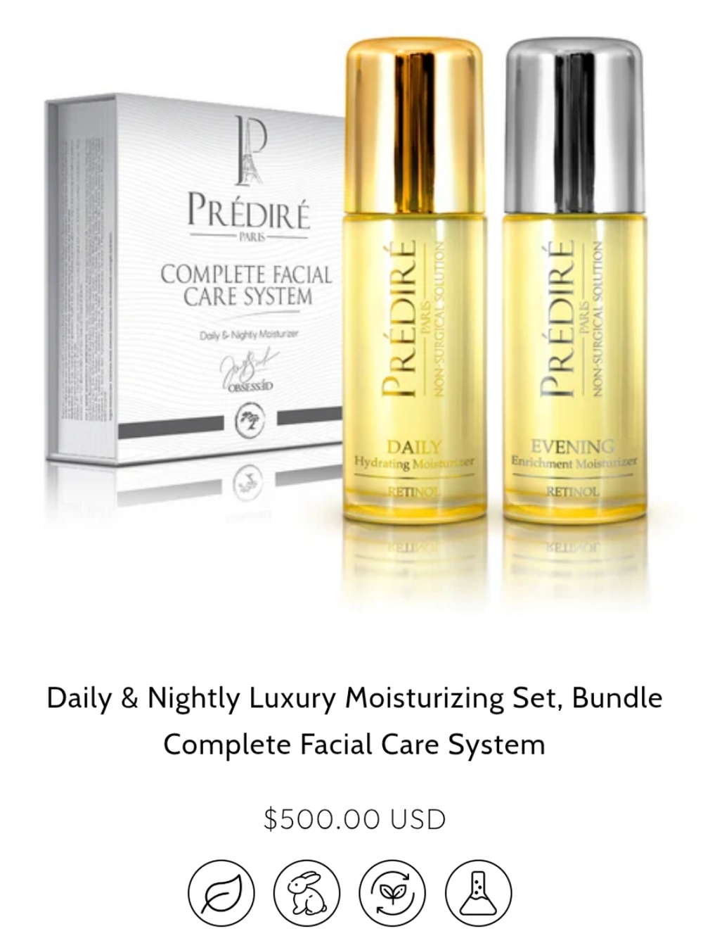 NEW Predire Daily & Nightly Luxury Moisturizing Set, Complete Facial Care System